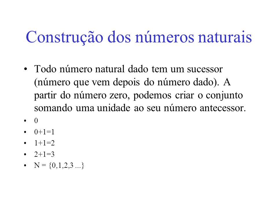Construção dos números naturais