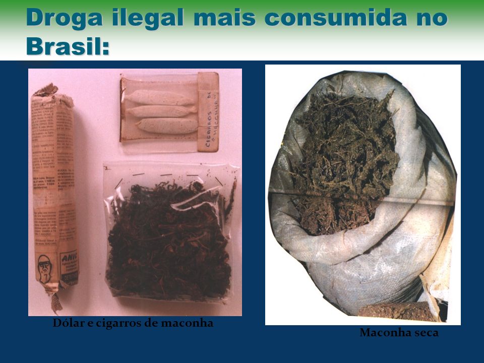 Droga ilegal mais consumida no Brasil: