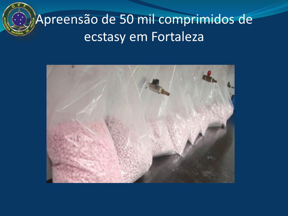 Apreensão de 50 mil comprimidos de ecstasy em Fortaleza