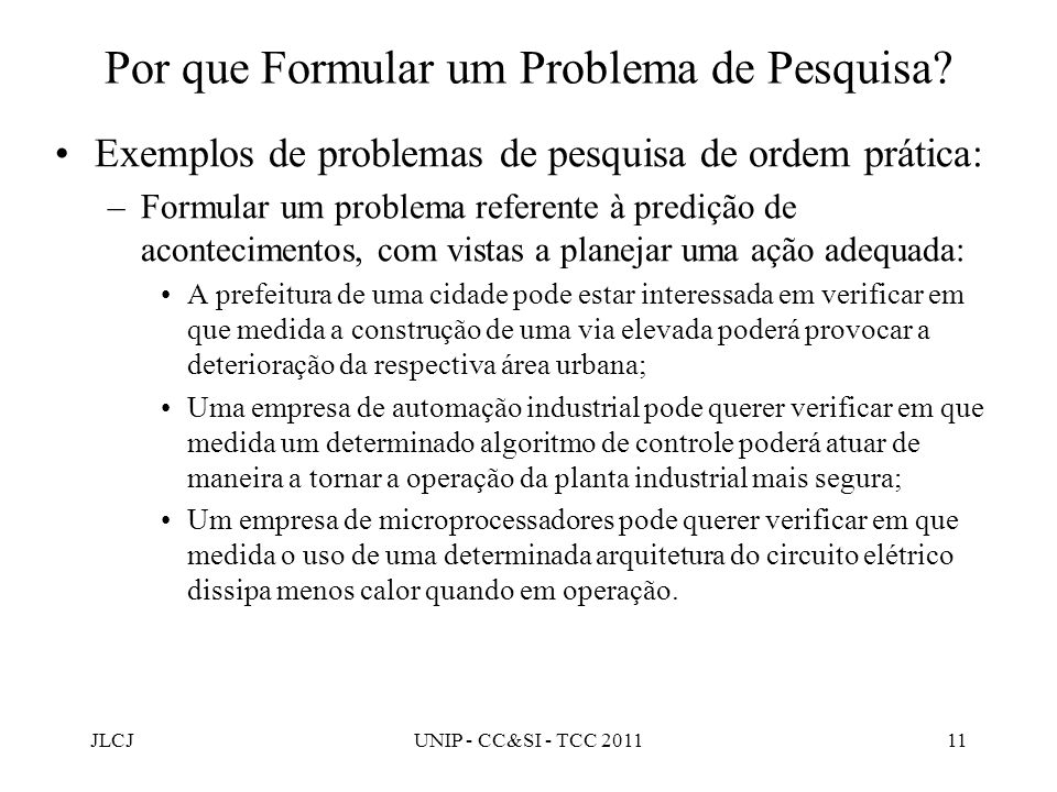 Como Elaborar Um Problema De Pesquisa Exemplos – Novo Exemplo