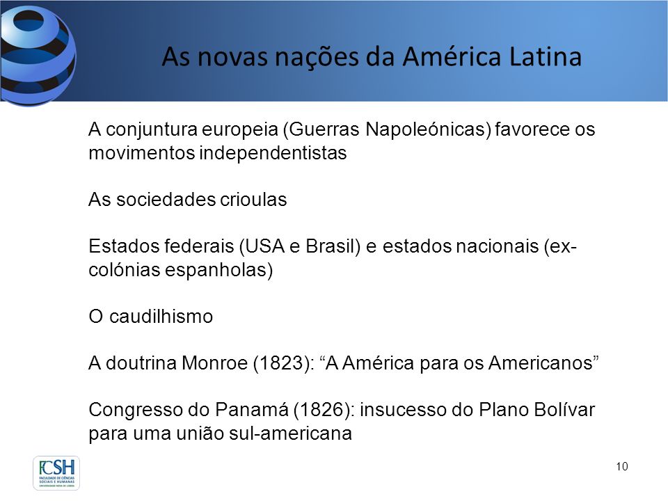 As novas nações da América Latina