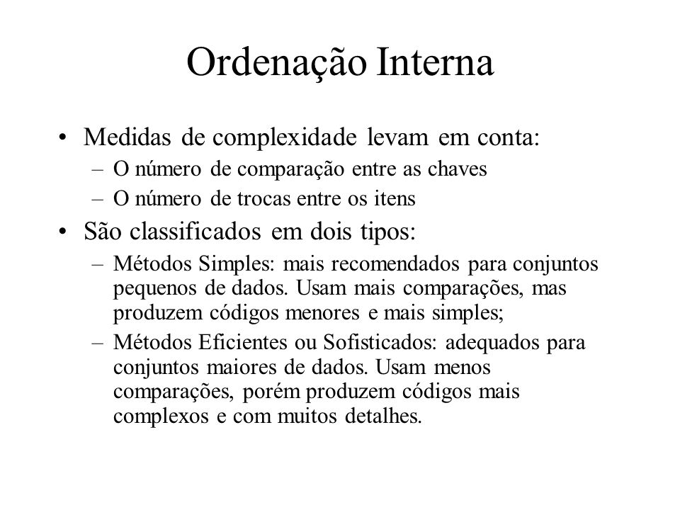 Ordenação de Dados. - ppt carregar