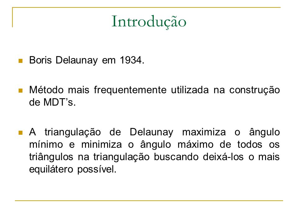 Triangulação de Delaunay - ppt carregar