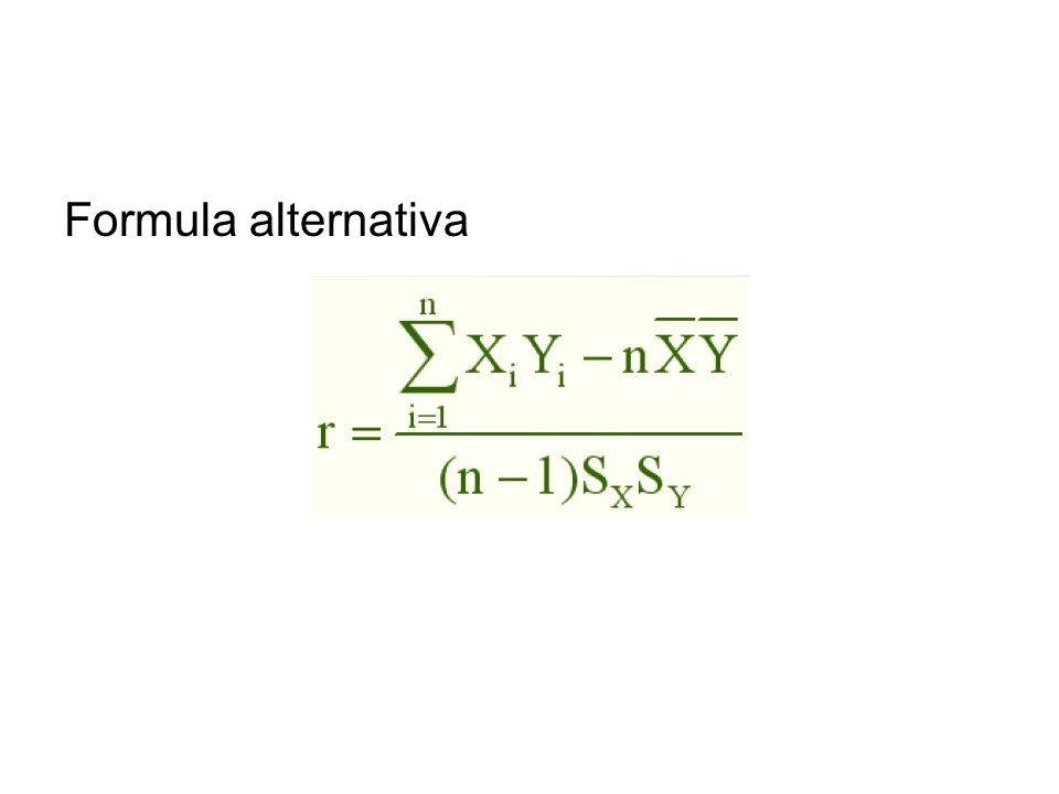 Formula alternativa