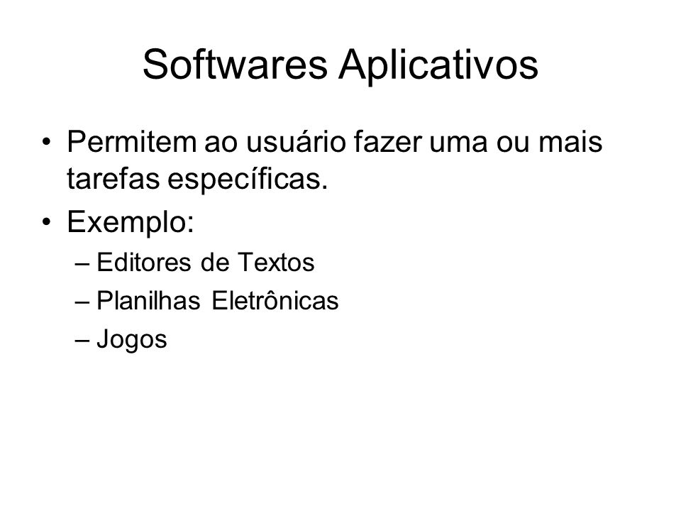 Softwares Aplicativos