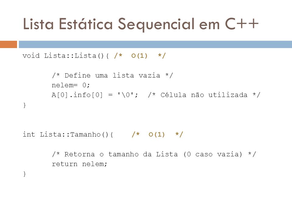 Lista Estática Sequencial em C++