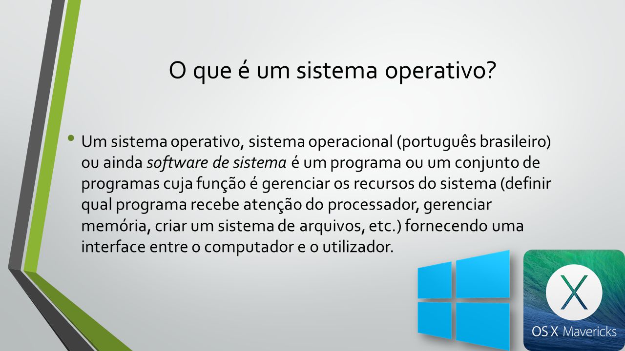 O que é um sistema operativo