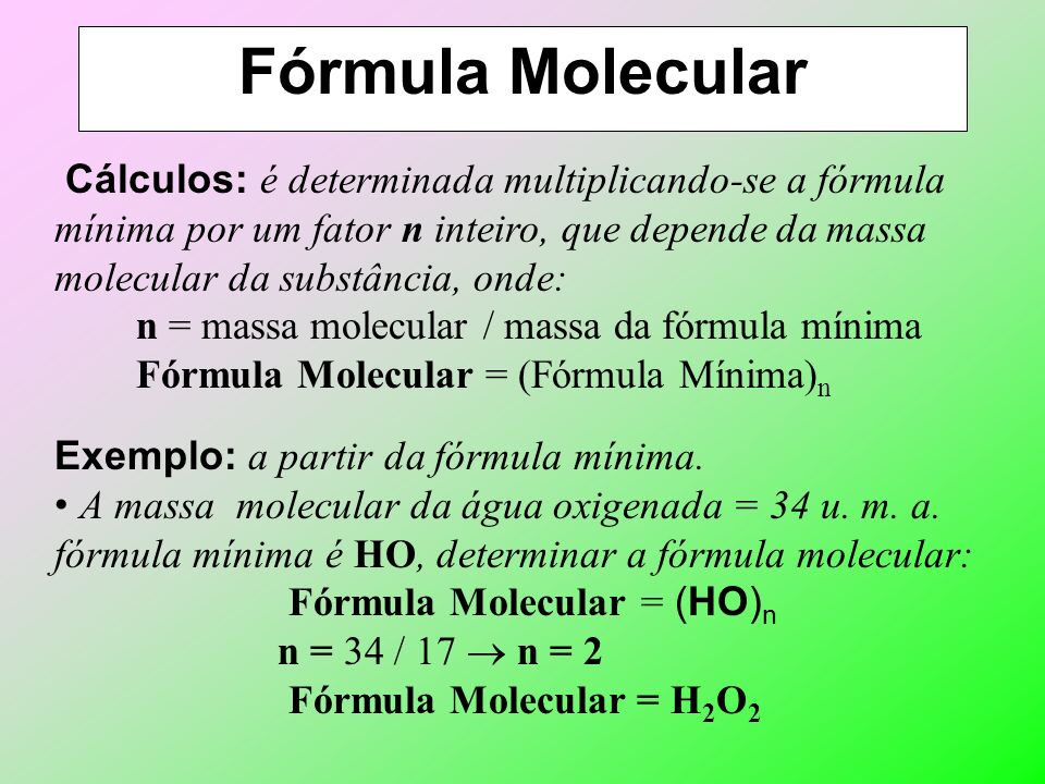 Fórmula Molecular