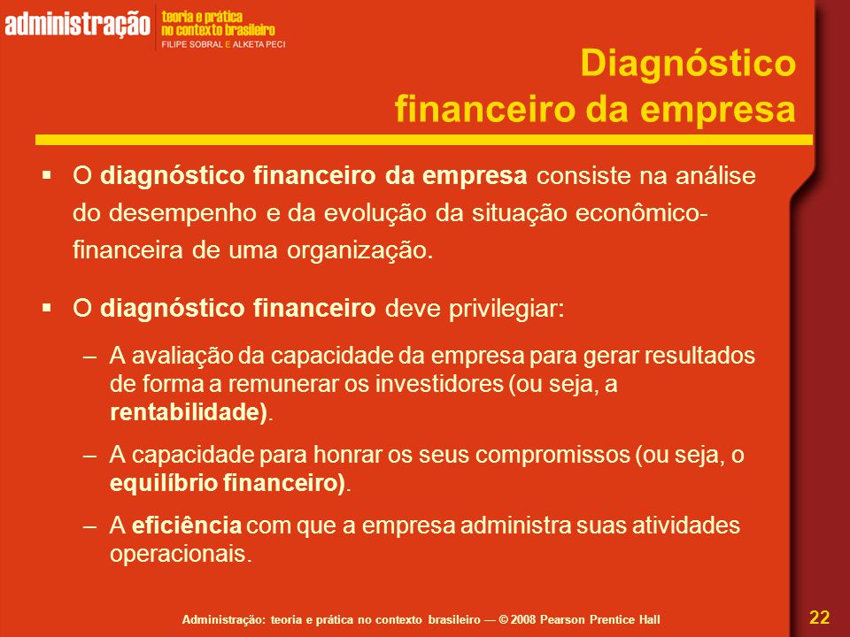 Diagnóstico financeiro da empresa