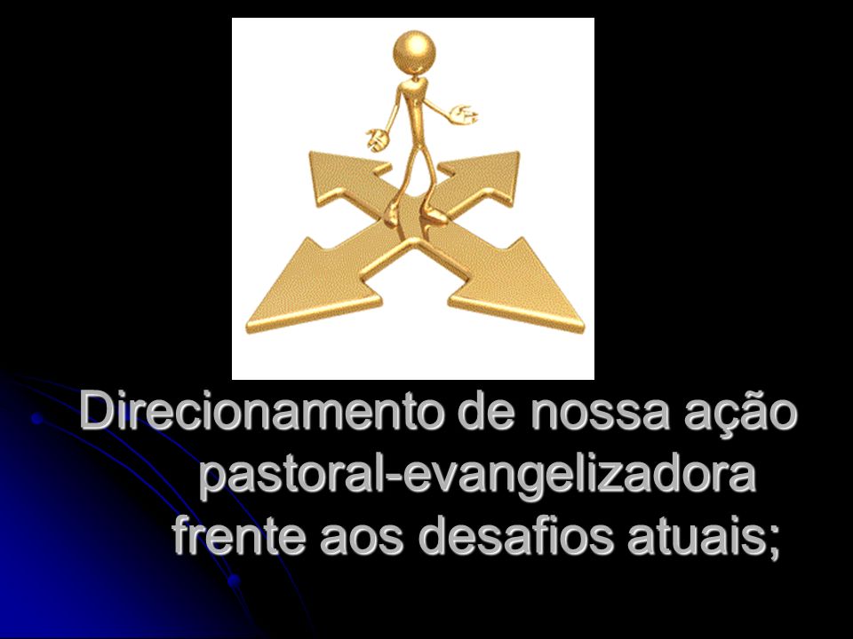 Direcionamento de nossa ação pastoral-evangelizadora frente aos desafios atuais;