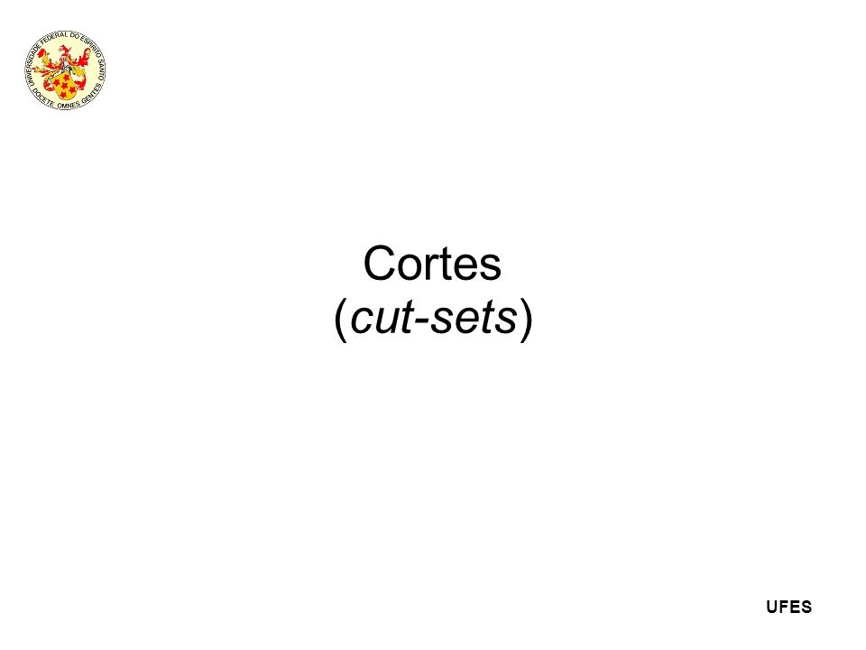 Cortes (cut-sets)‏ 1