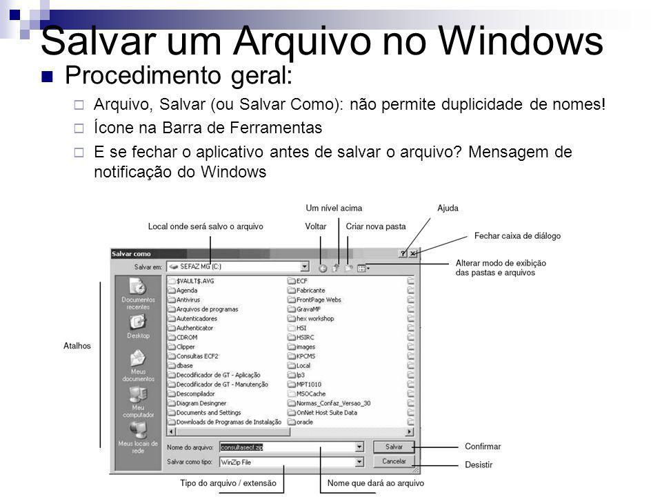 Salvar um Arquivo no Windows