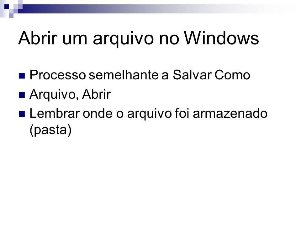 Abrir um arquivo no Windows
