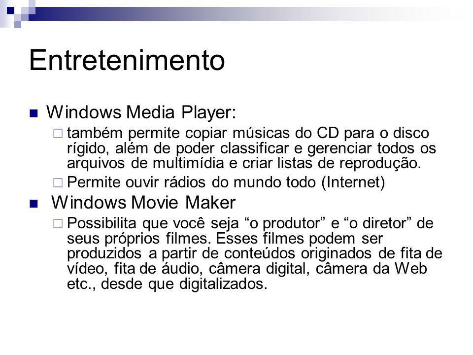 Entretenimento Windows Media Player: Windows Movie Maker