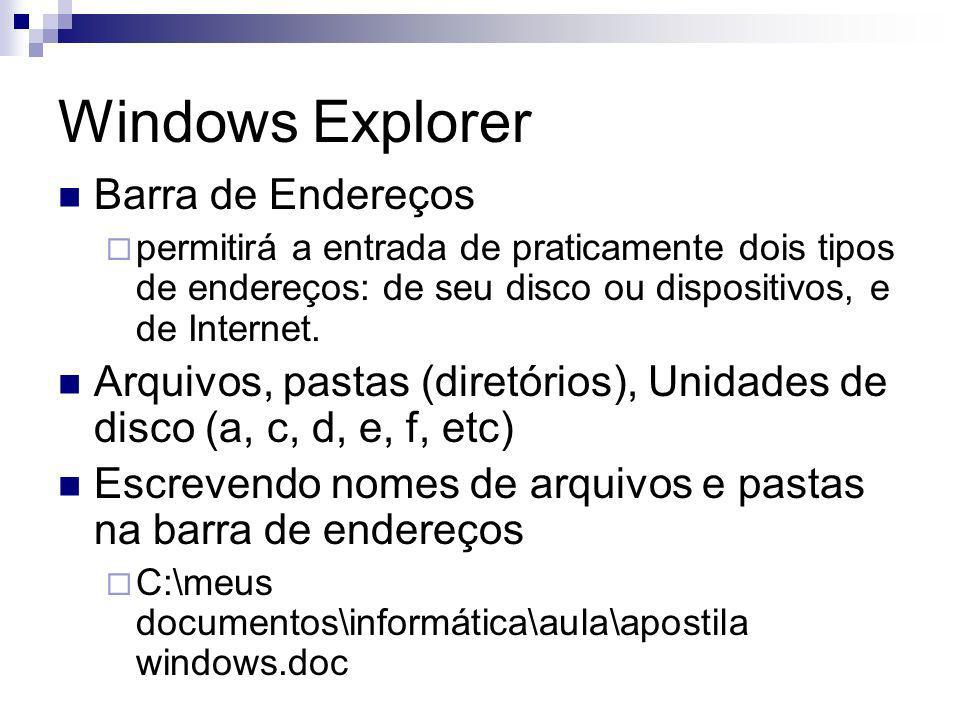 Windows Explorer Barra de Endereços