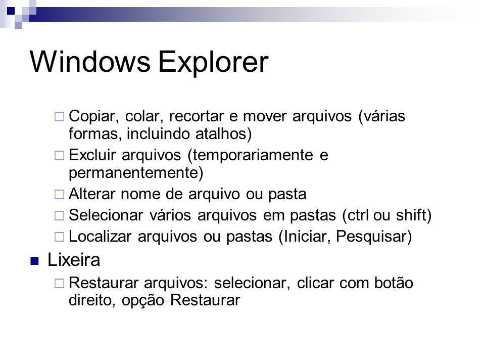 Windows Explorer Lixeira