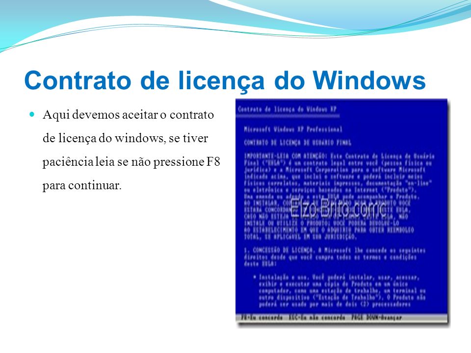 Contrato de licença do Windows