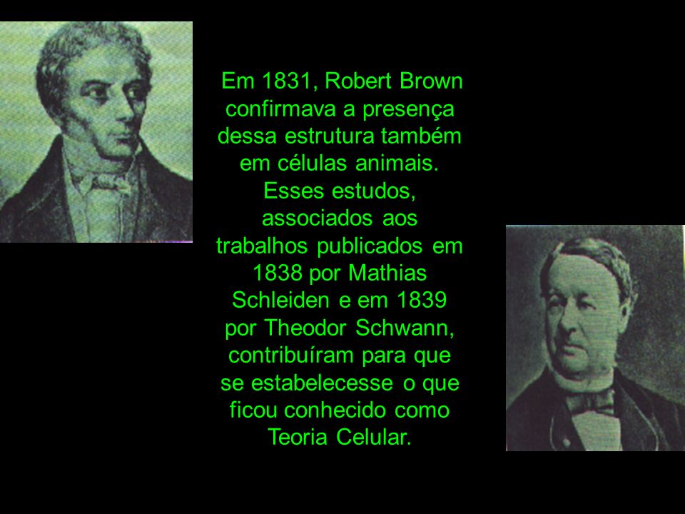 Em 1831, Robert Brown confirmava a presença dessa estrutura também em células animais.