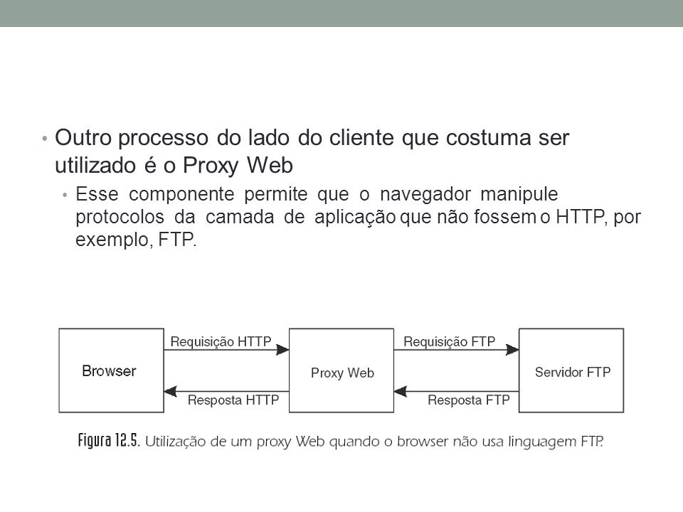 Outro processo do lado do cliente que costuma ser utilizado é o Proxy Web