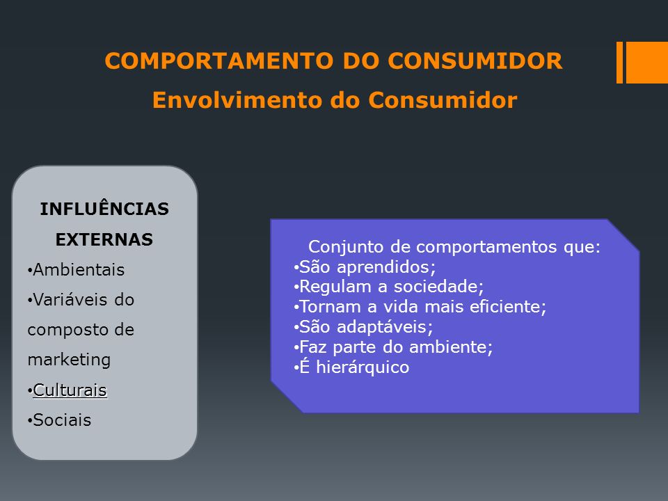 COMPORTAMENTO DO CONSUMIDOR Envolvimento do Consumidor