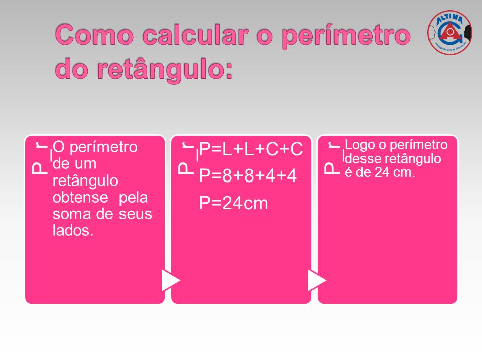Como calcular o perímetro do retângulo:
