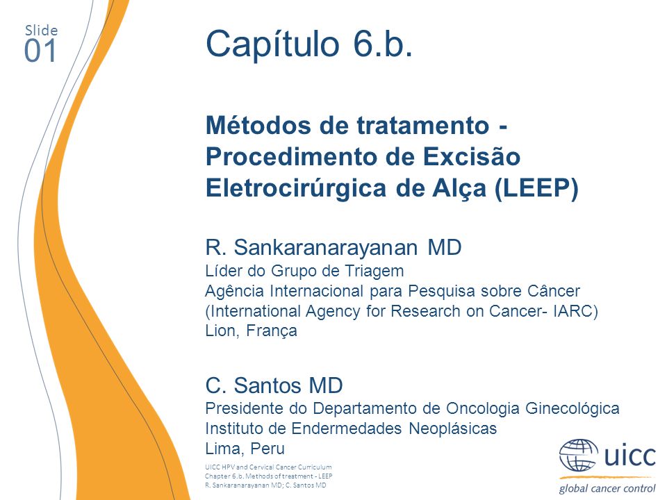 Slide Capítulo 6.b. Métodos de tratamento - Procedimento de Excisão Eletrocirúrgica de Alça (LEEP)