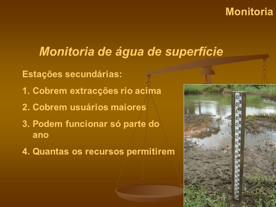 Monitoria de água de superfície