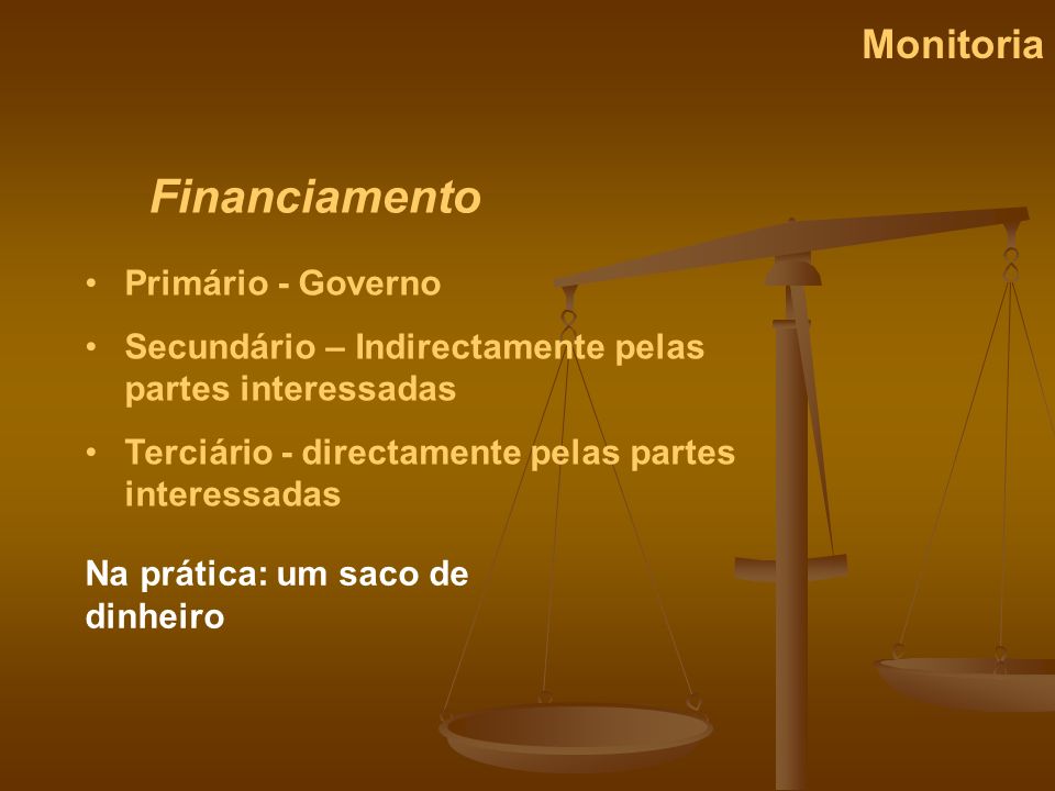Financiamento Monitoria Primário - Governo