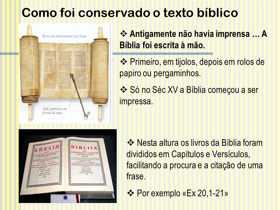 Como foi conservado o texto bíblico