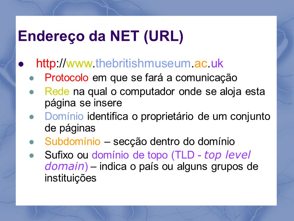 Endereço da NET (URL)