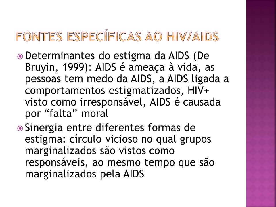 Fontes específicas ao HIV/AIDS