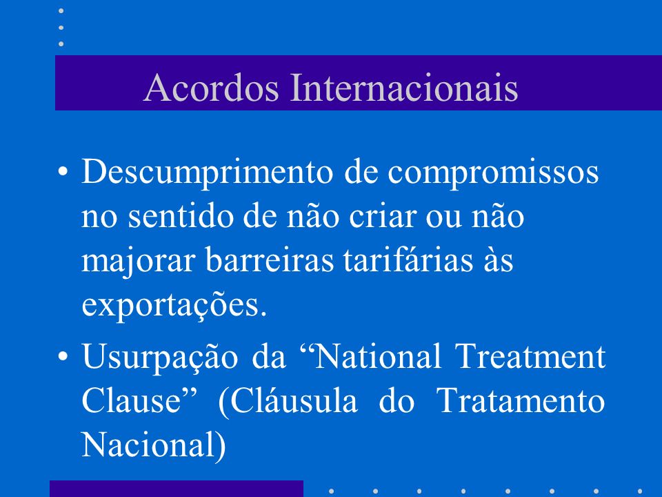 Acordos Internacionais