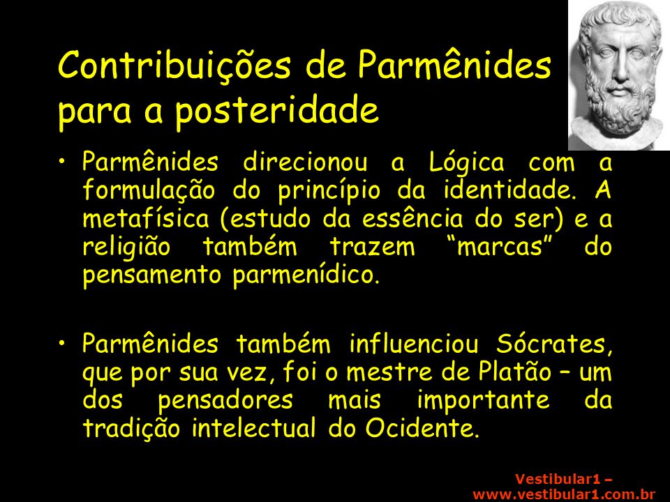 Contribuições de Parmênides para a posteridade