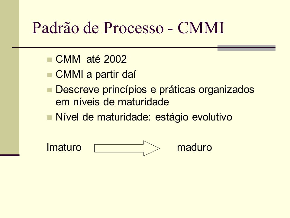 Padrão de Processo - CMMI