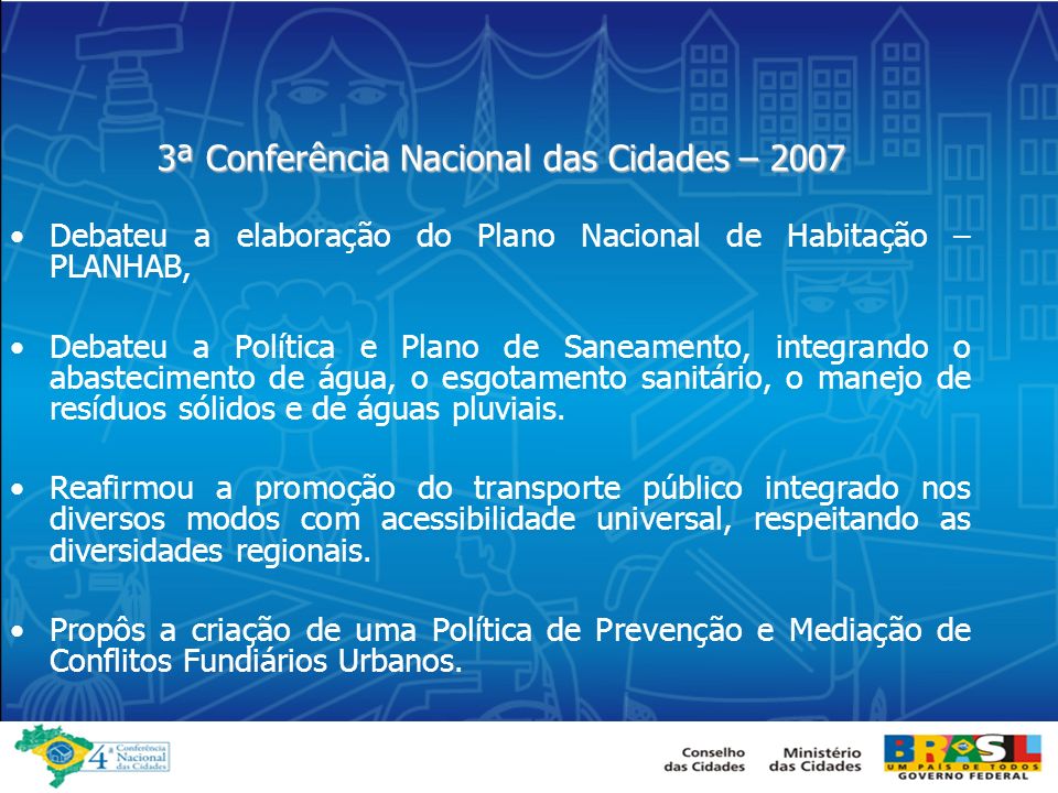 3ª Conferência Nacional das Cidades – 2007