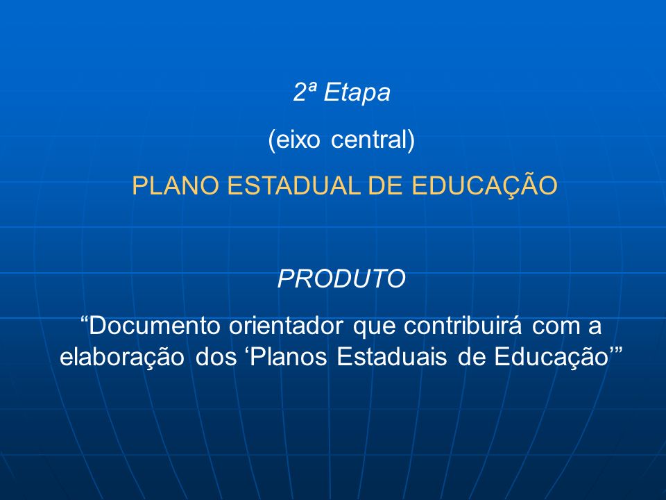 PLANO ESTADUAL DE EDUCAÇÃO