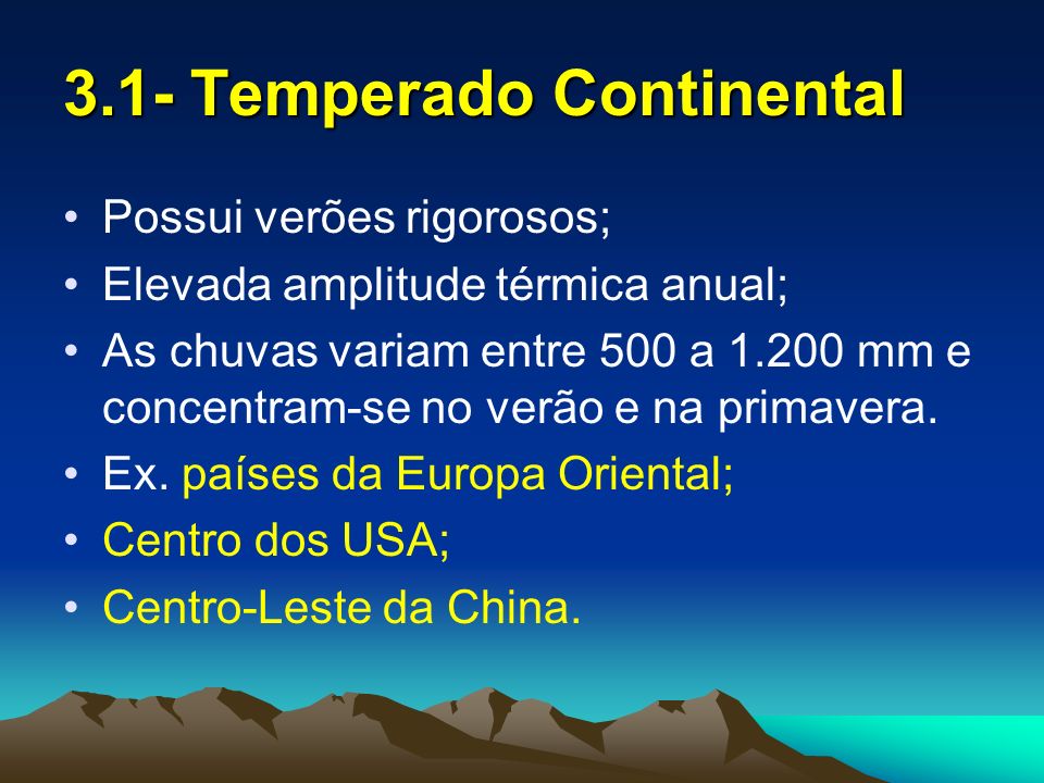 3.1- Temperado Continental