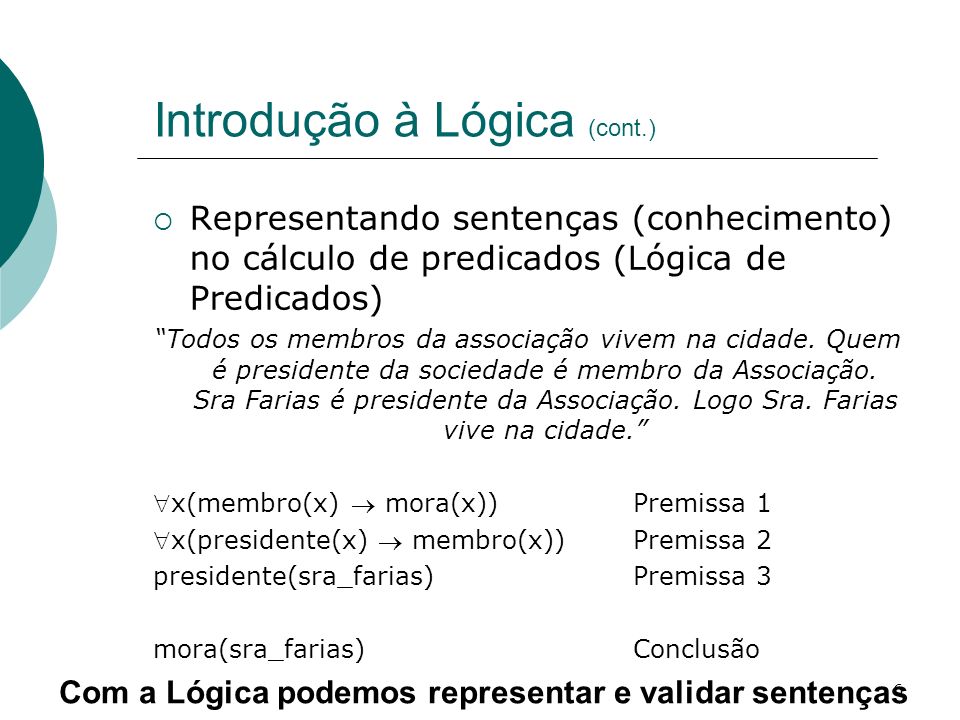 Introdução à Lógica (cont.)