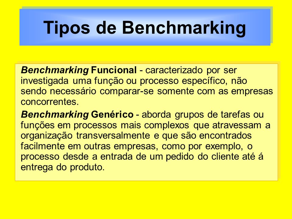 Tipos de Benchmarking