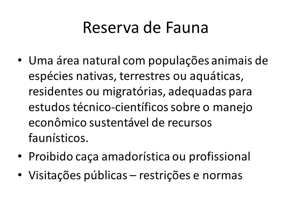 Reserva de Fauna