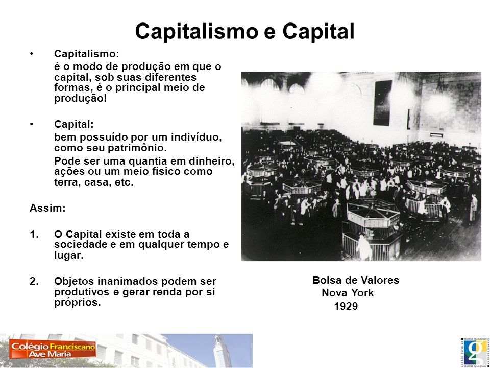 Capitalismo e Capital Capitalismo: