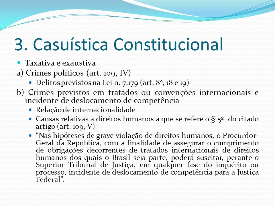 3. Casuística Constitucional