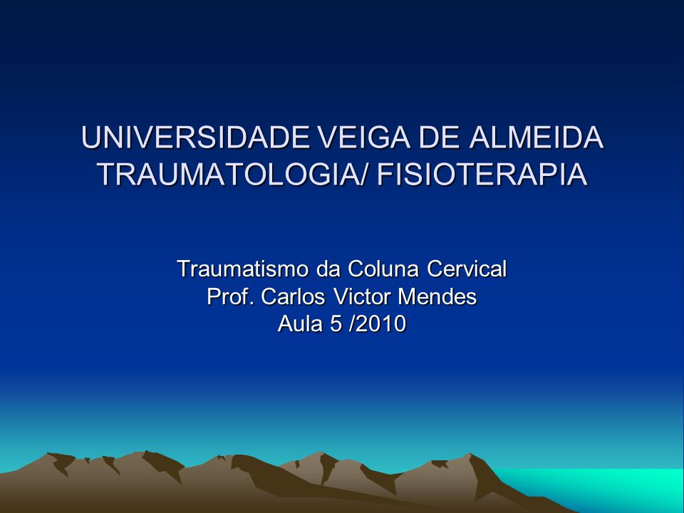 UNIVERSIDADE VEIGA DE ALMEIDA TRAUMATOLOGIA/ FISIOTERAPIA