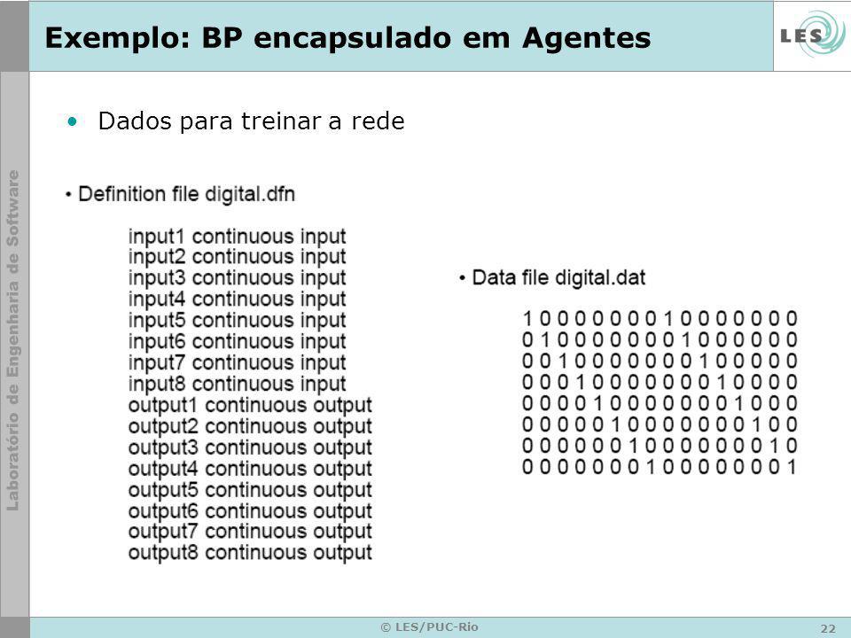 Exemplo: BP encapsulado em Agentes