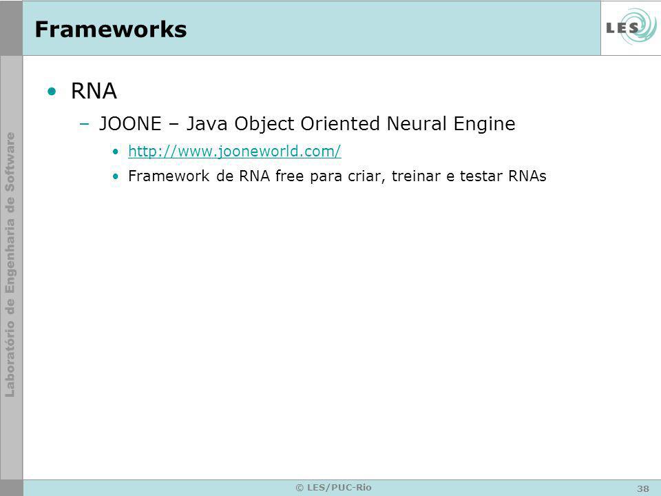 Frameworks RNA JOONE – Java Object Oriented Neural Engine