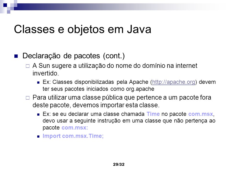 Classes e objetos em Java