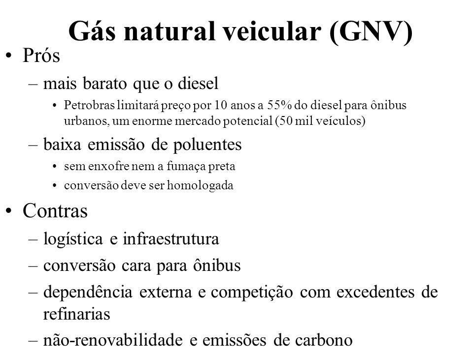 Gás natural veicular (GNV)