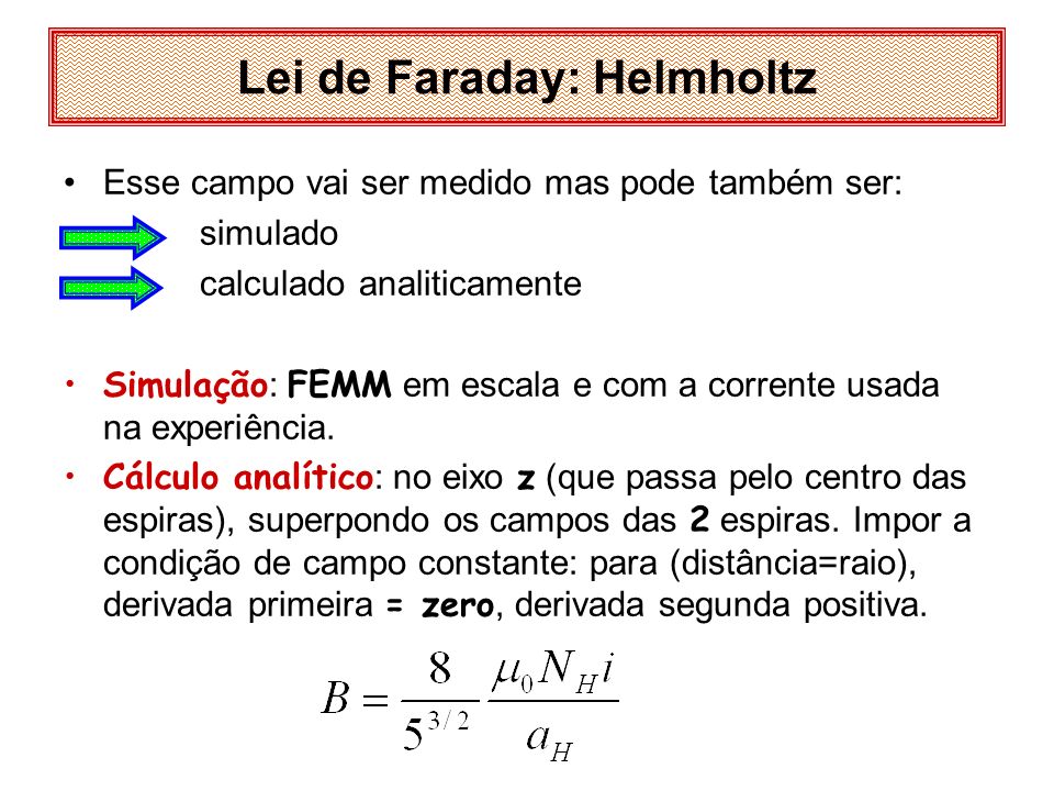 Lei de Faraday: Helmholtz