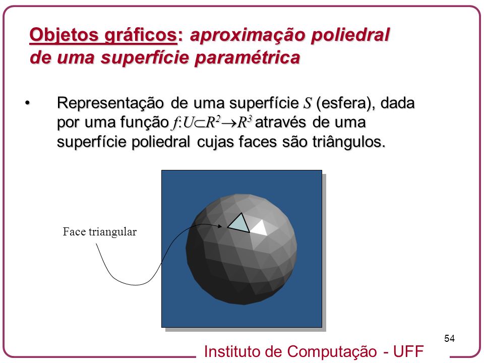 Objetos gráficos: aproximação poliedral de uma superfície paramétrica
