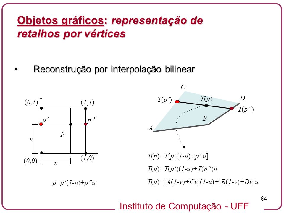 Objetos gráficos: representação de retalhos por vértices